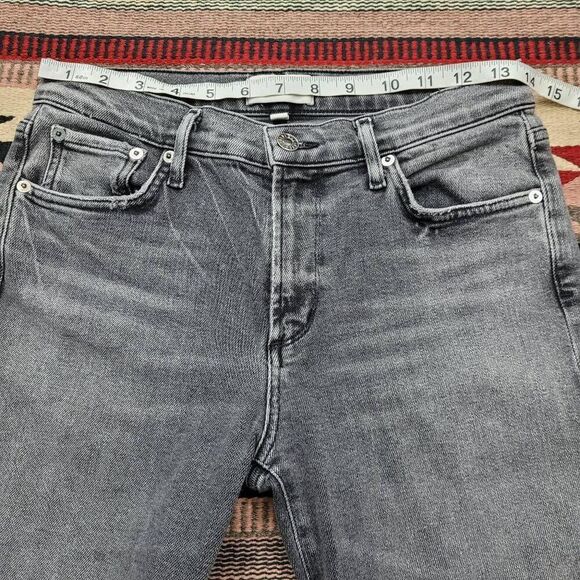Agolde Sophie Ankle Mid-Rise Jeans Sz 27 Duet Gray Charcoal Skinny Stretchy - Picture 6 of 9